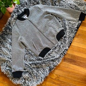 Silver Shimmer Bomber Jacket